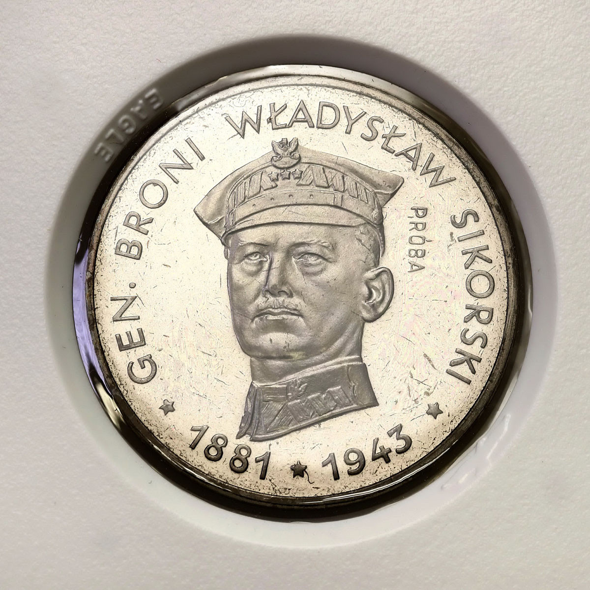 PRL. PRÓBA Nikiel 100 złotych 1981 – Władysław Sikorski